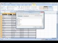 Excel 2007 Tutorial 8: Working with tables