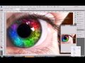 Photoshop CS4 Rainbow eyes tutorial.