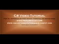 Part 24 - C# Tutorial - Difference between method overriding and method hiding.avi