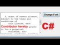 C# Tutorial 77: How to Use FontDialog in C# to change Font Size ,Color,Type .....