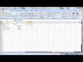 Excel 2007 Tutorial 5 – Entering and editing data