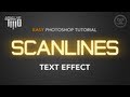 Easy Photoshop Tutorial: Glowing Scanlines Text Effect (Army of TWO hilight effect)