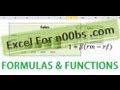 Excel Formulas Tutorial Functions Tutorial #1 Microsoft Excel Basics 2013 2010 2007