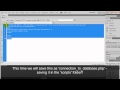 php/mysql tutorial create and connect to a database using Adobe Dreamweaver