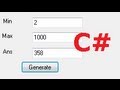 C# Tutorial 35: Random Number Generator within range C#