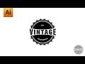 Adobe Illustrator Tutorial - Vintage Logo Graphic Design