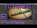 3D Tracking & 3D Text erstellen TUTORIAL (mit Spiegelung) - NUR After Effects [FULL HD] (Deutsch)