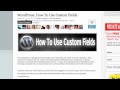 WordPress Custom Field Tutorial