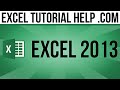 Excel 2013 Tutorial - Conditional Formatting (data bars,color scales,icon sets)