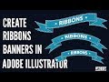 Illustrator Tutorial: How to create a simple ribbons or banners