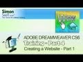 Dreamweaver CS6 Tutorial:  Basic HTML - Part 1 - Create a Website Course